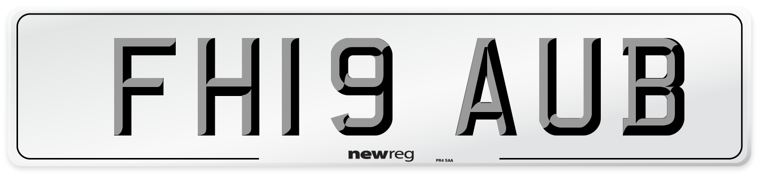 FH19 AUB Number Plate from New Reg